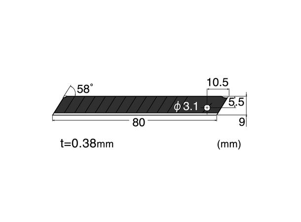 Knivblad NT Cutter BA13P sort 10pk, 9mm bredde på blad 