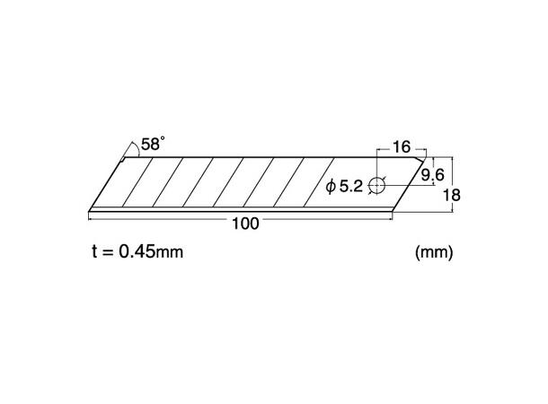 Knivblad NT Cutter BL1P 10pk, 18mm bredde på blad 