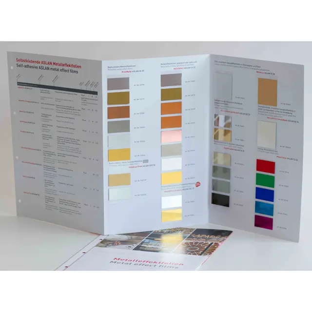 Aslan Fargekart Metalleffektfolier A4 35230 