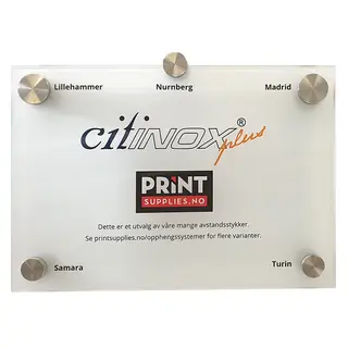Citinox Plus Demoplate 210x148 mm med 5 avstandsstykker