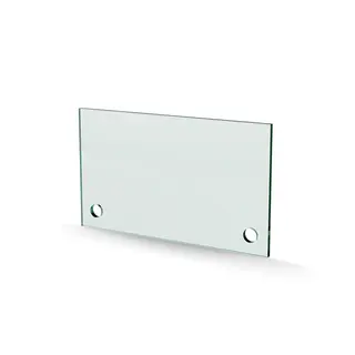 Herdet glass med hull, 4mm, flat 170x100, 2hull, 21/16, 11mm hull