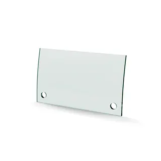 Herdet glass med hull, 4mm, kurvet 170x100, 2hull, 21/16, 11mm hull