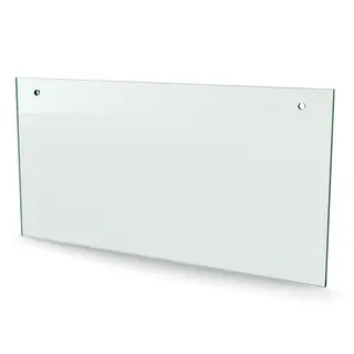 Herdet glass med hull, 4mm, flat 297x150, 2hull, 40/15, 5mm hull