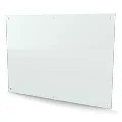 Herdet glass med hull, 4mm, flat 841x594, 6hull, 25/20, 12mm hull