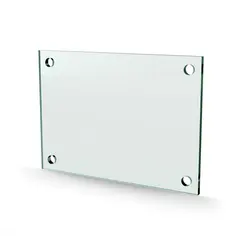 Herdet glass med hull, 6mm, flat 210x148, 4hull, 25/20, 11mm hull