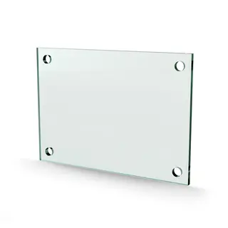 Herdet glass med hull, 6mm, flat 210x148, 4hull, 25/20, 11mm hull