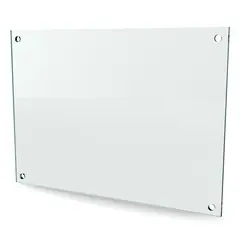 Herdet glass med hull, 6mm, flat 420x297, 4hull, 30/20, 11mm hull