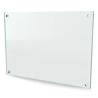 Herdet glass med hull, 6mm, flat 420x297, 4hull, 30/20, 11mm hull