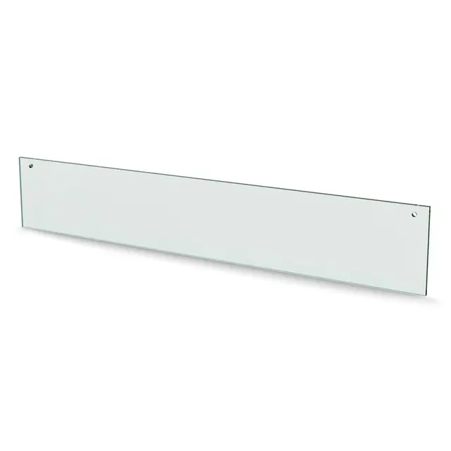 Herdet glass med hull, 6mm, flat 700x120, 2hull, 50/15, 6mm hull 