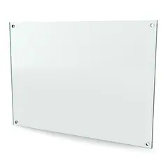 Herdet glass med hull, 8mm, flat 594x420, 4hull, 30/25, 11mm hull