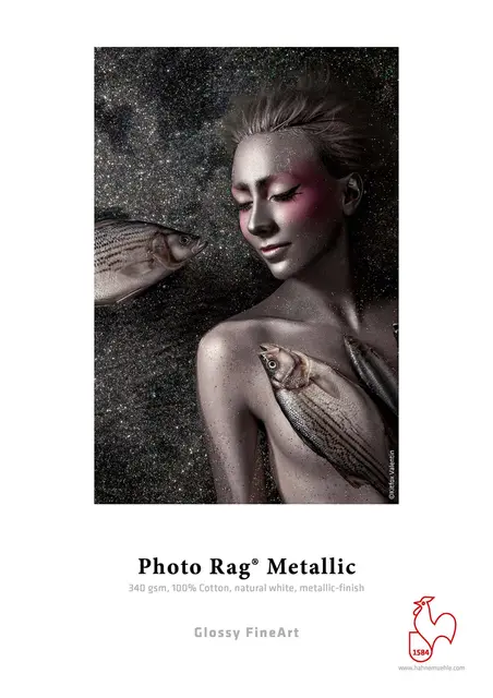 Hahnemühle Photo Rag Metallic 340g 100% Cotton, high-gloss metallic finish 