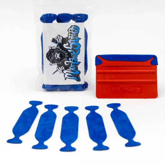 Monkey Strips Cornergame Blue filt til 10cm skrape, 30pk 